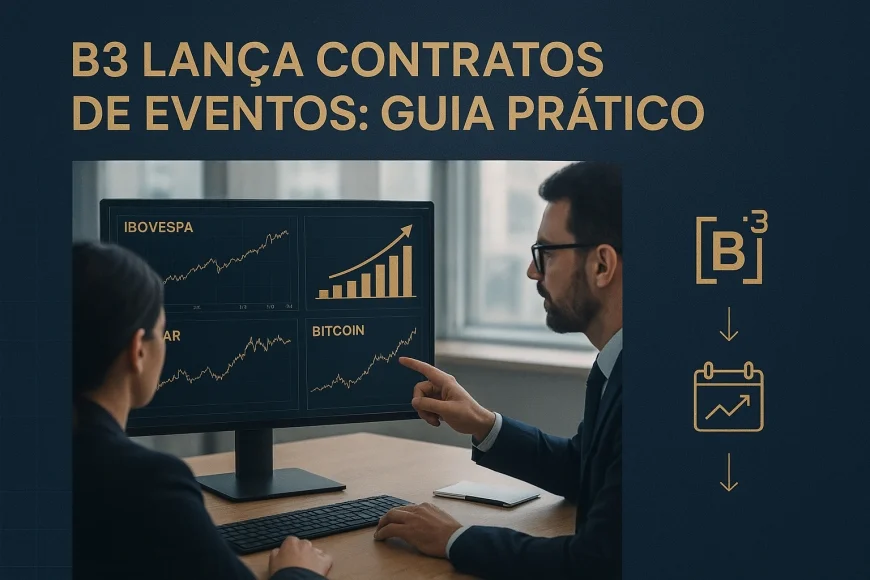 Mesa de operação analisando derivativos de índice, dólar e bitcoin