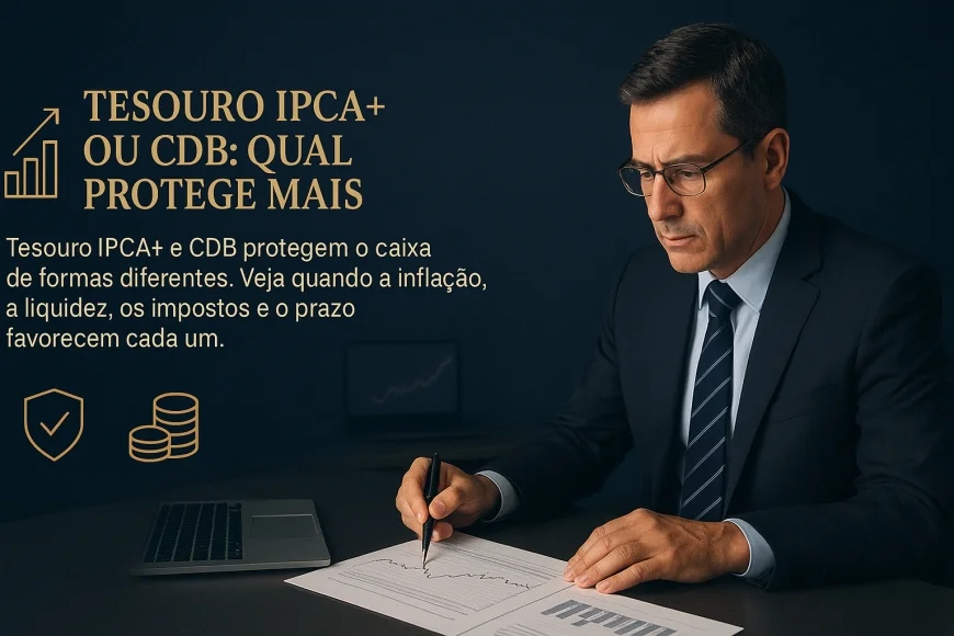 Gestor financeiro analisando curva de juros e opções de renda fixa