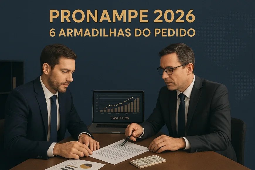 Empresário analisando documentos e fluxo de caixa com gerente bancário