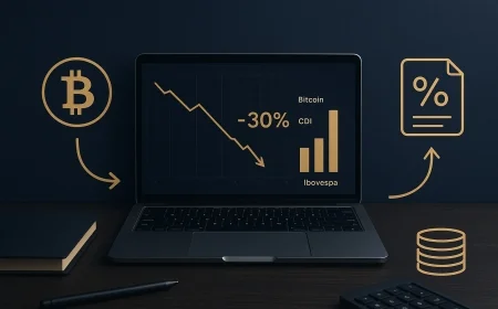 Bitcoin cai 30% e migra para renda fixa