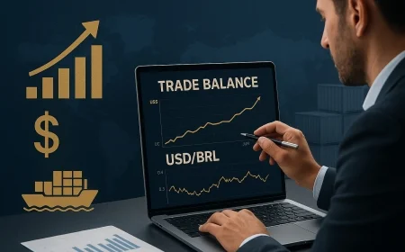 Superávit comercial e dólar: efeito em junho