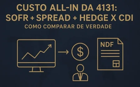Custo all-in da 4131: SOFR + spread + hedge x CDI — Como comparar de verdade
