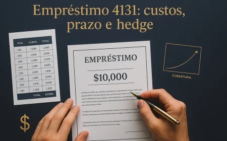 Empréstimo 4131: custos, prazo e hedge