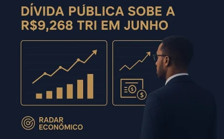 Dívida pública sobe a R$ 9,268 tri em junho