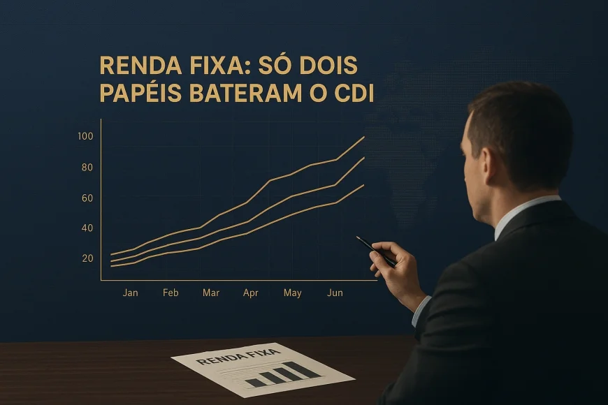 Analista financeiro comparando curva de juros e títulos de renda fixa