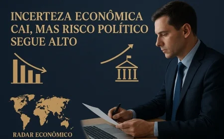 Incerteza econômica cai, mas risco político segue alto