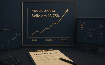 Focus projeta Selic em 13,75% no fim de 2026
