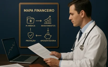 Mapa financeiro para médicos antes dos 40