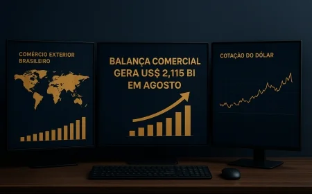 Balança comercial gera US$ 2,115 bi em agosto