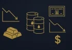 Ouro recua com petróleo e juros nos EUA