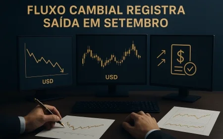 Fluxo cambial registra saída em setembro