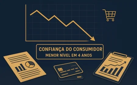 Confiança do consumidor cai ao menor nível em 4 anos
