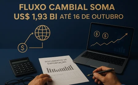 Fluxo cambial soma US$ 1,93 bi até 16 de outubro
