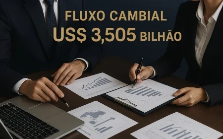 Fluxo cambial recebe US$ 3,505 bi em uma semana